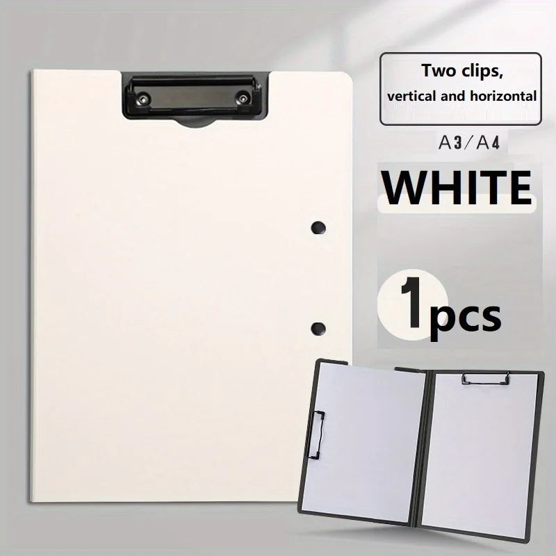 A4 Document Folder with Clipboard Cover – Business & School Paper Organizer File Holder Stationery Office Supplies