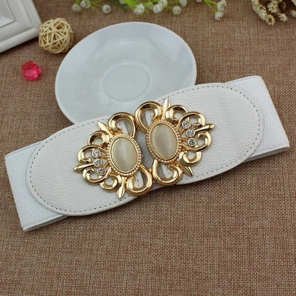 Ladies Fashion Elastic Wide Belt – K-Style Decorative Girdle for Jackets, Sweaters & Casual Wear