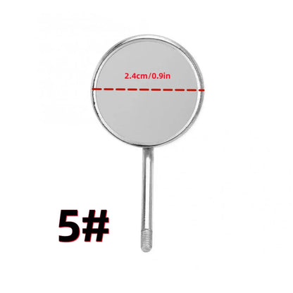 12pcs Dental Mouth Mirror Heads – Stainless Steel Cone Socket Intraoral Oral Mirrors #4 & #5