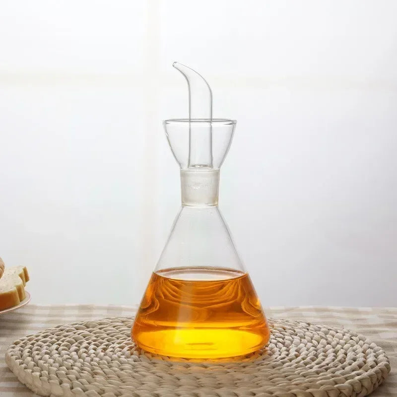 High Borosilicate Glass Oil & Vinegar Pot – Leak-Proof Kitchen Seasoning Bottle