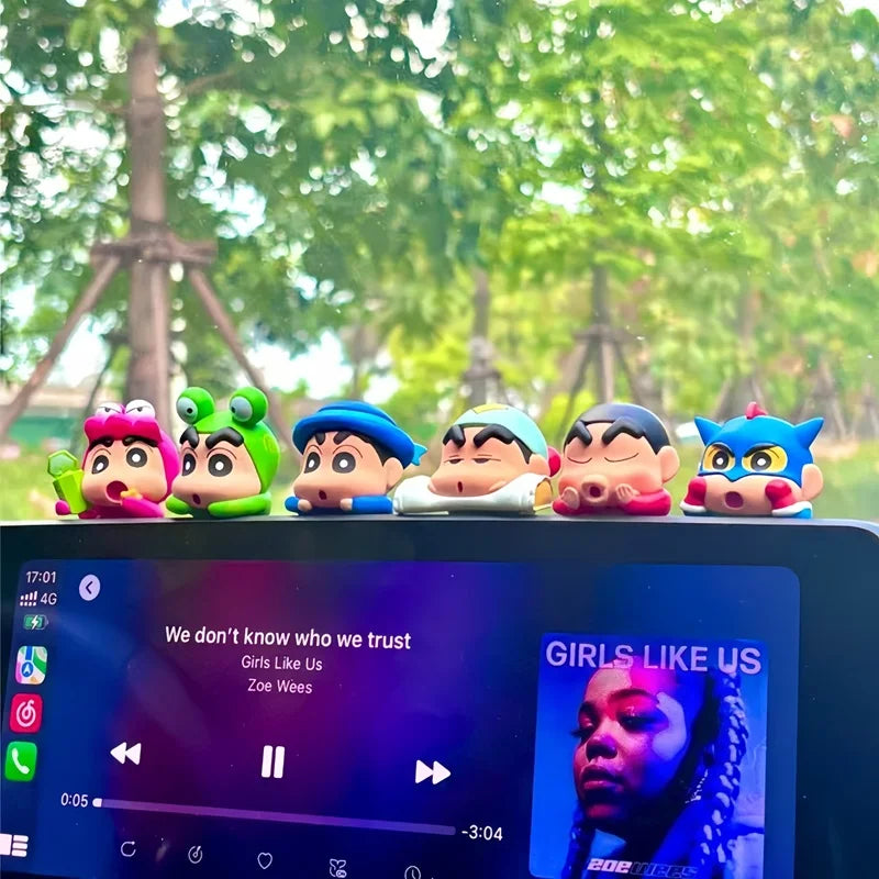 Kucikuji Crayon Shin Chan Blind Box Toy – Kawaii Anime Figure for Car, Phone & Computer Decor