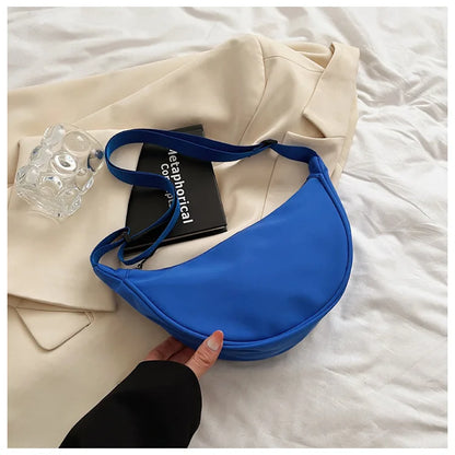 Upgraded Women's Messenger Bag – Simple Design Nylon Hobo, Small Vintage Shoulder Purse & Cloth Handbag