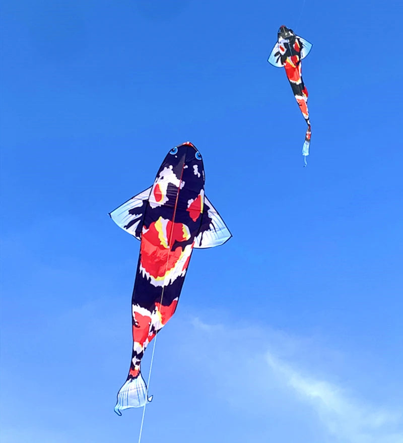 Koi Fish Nylon Kite - Single Line Wind Kite for Kids and Adults