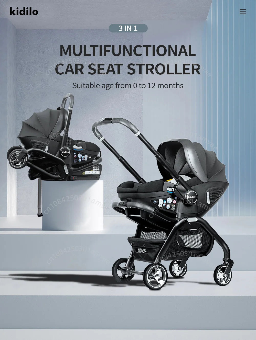 Multi-Functional Newborn Baby Stroller — Portable 4-in-1 Sleeping Basket, Safety Seat & Travel Cart