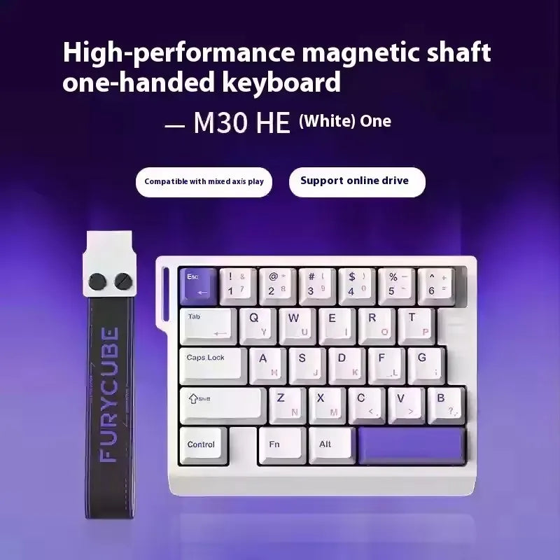 FURYCUBE M30HE Mechanical Gaming Keyboard - Magnetic Switch, 8K Polling, 0.1ms Rapid Trigger, RGB & Hot-Swap Design