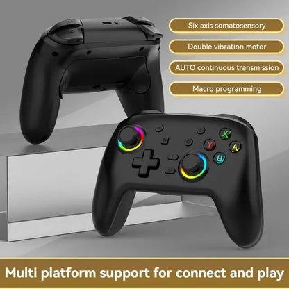 Wireless Pro Gamepad Controller for Nintendo Switch OLED/Lite & Elite – Bluetooth 6-Axis Joystick for PC & Steam Deck
