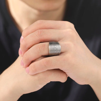 Dawapara 7 Archangels Protection Ring – Metatron Cube, Lilith Symbol, King Solomon Secrets Vintage Amulet Jewelry