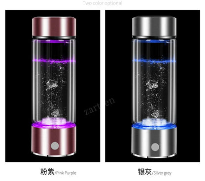 SPE/PEM Portable Hydrogen Water Generator – Alkaline Ionizer Bottle for Pure H2 Rich Electrolyzed Drinking Water