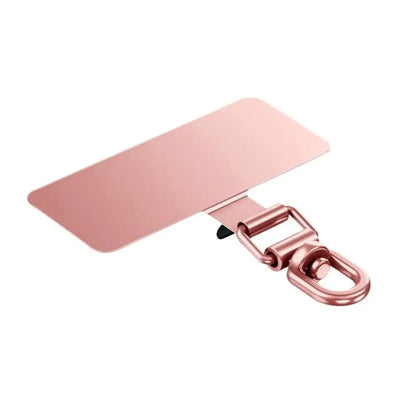 360° Rotatable Stainless Steel Phone Lanyard Clip Patch – Ultra-Thin Self-Adhesive Mobile Phone Tether Tab Holder for Case Strap Attachment