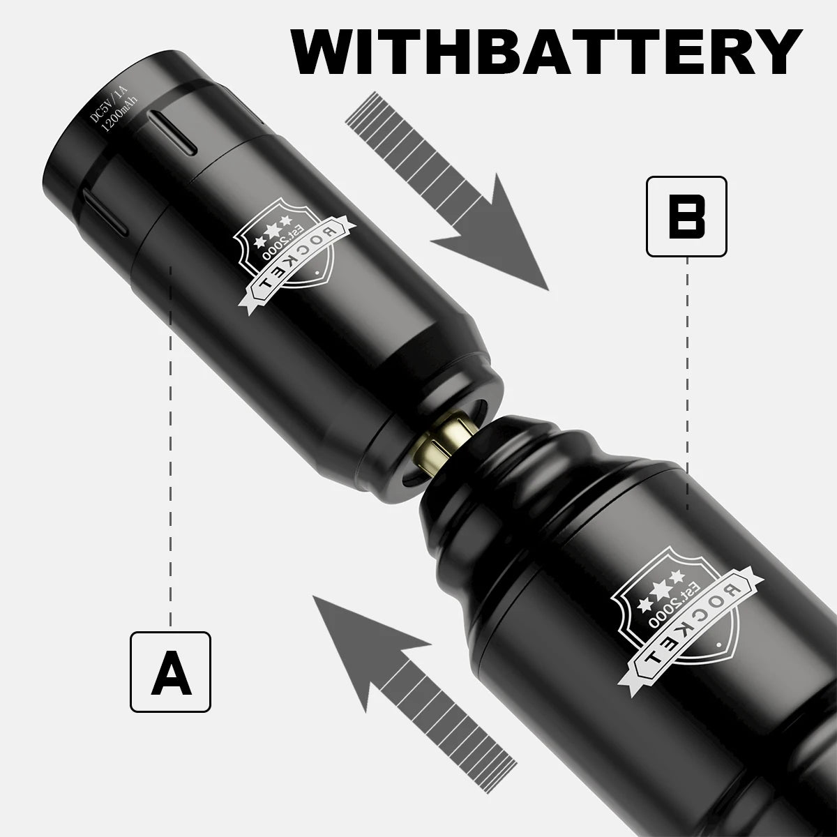 DM Wireless Tattoo Kit – Complete Rotary Tattoo Pen Set with Mini Rocket Machine, Battery, Needles, Ink & Power for Permanent Makeup