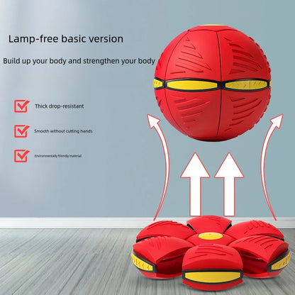 Blue Flying Saucer Deformation Ball Toy – Outdoor Parent-Child Foot Pressure Magic Vent Stress Relief Sports Toy