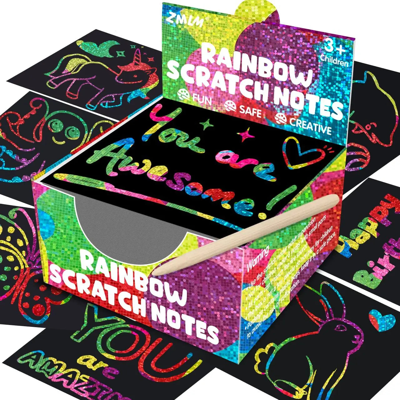 Dazzling Scratch Painting Kit – Parent-Child Interactive Handmade Art & Note Cards