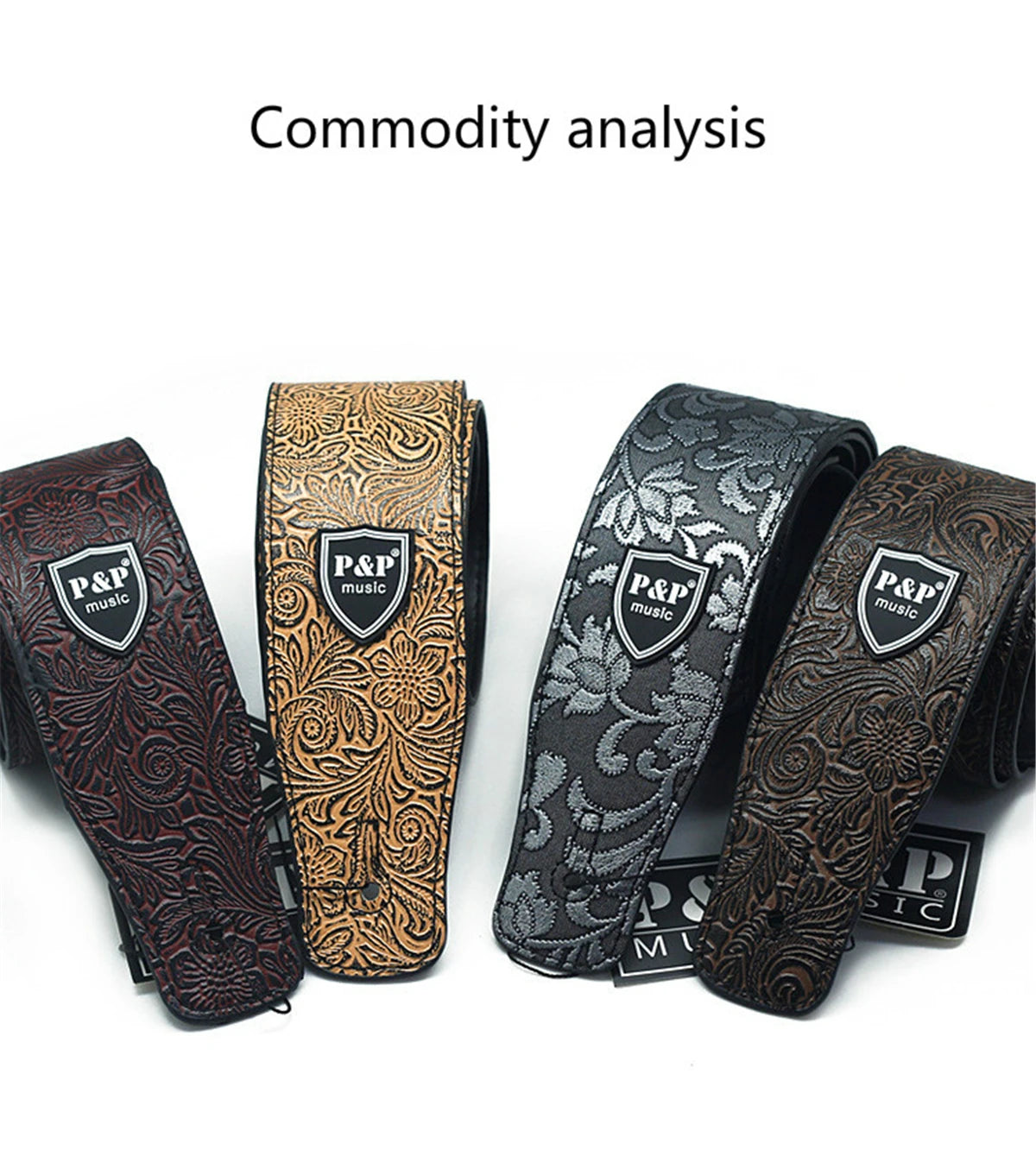 Vintage 2.5 Inch Guitar Strap - Adjustable Soft Embroidered Belt for Classical & Bass Guitars, Music Accessories