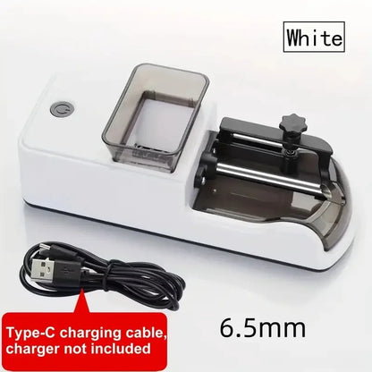 6.5/8mm Electric Cigarette Rolling Machine Type-C Automatic Tobacco Injector Maker – Portable Grass Cigarette Rolling Device Smoking Accessory