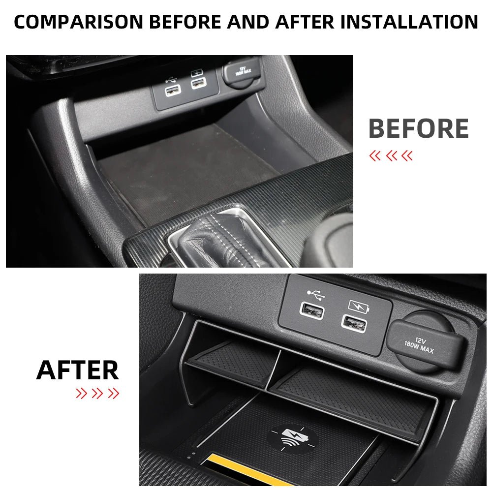 Car Center Console Storage Box for Honda Civic 11th Gen 2022–2025 – Interior Organizer Tray & Car Storage Accessories