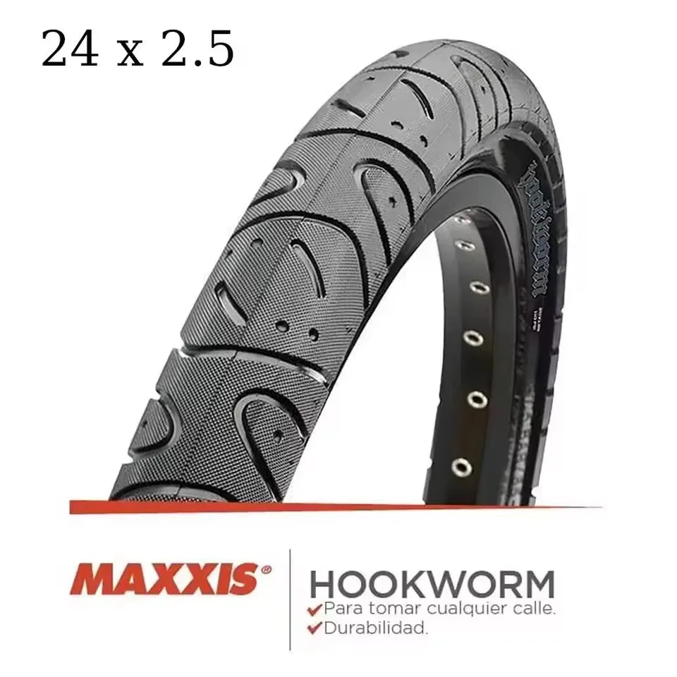MAXXIS Hookworm BMX Bike Tire – 26x2.5 Wire Bead Clincher for Street, Park & Flatland