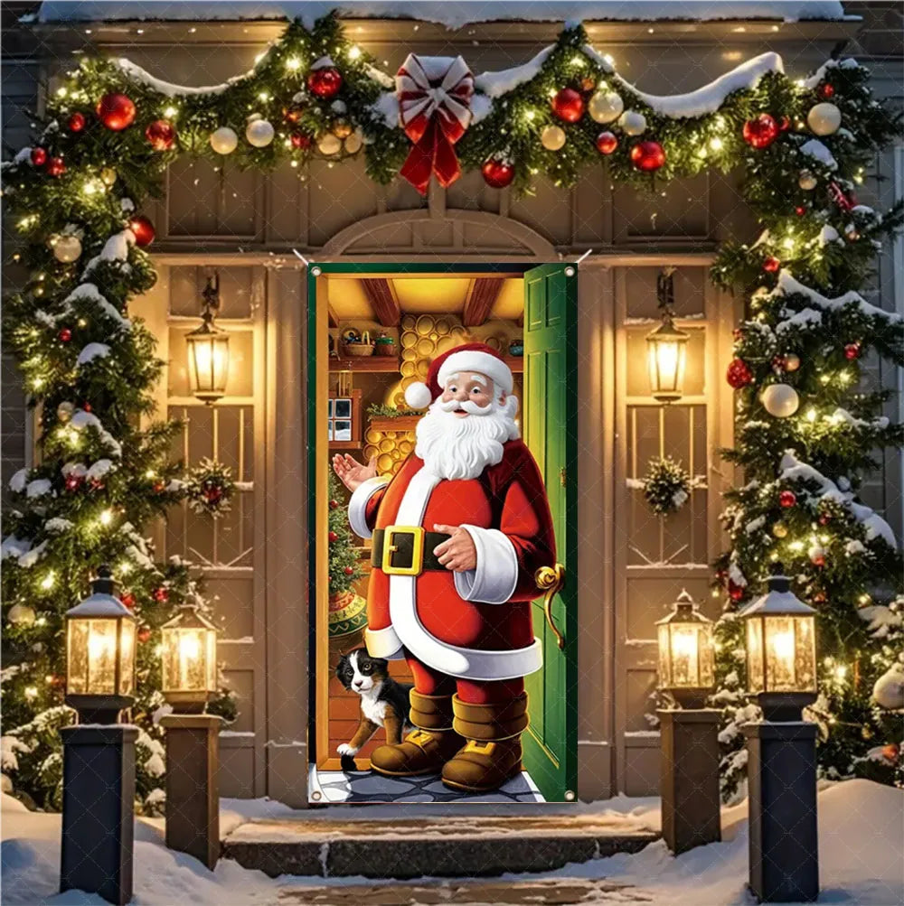 Christmas Hanging Door Banner – Antithetical Couplet Wall Decoration for Merry Christmas 2026 Party & Xmas Gift