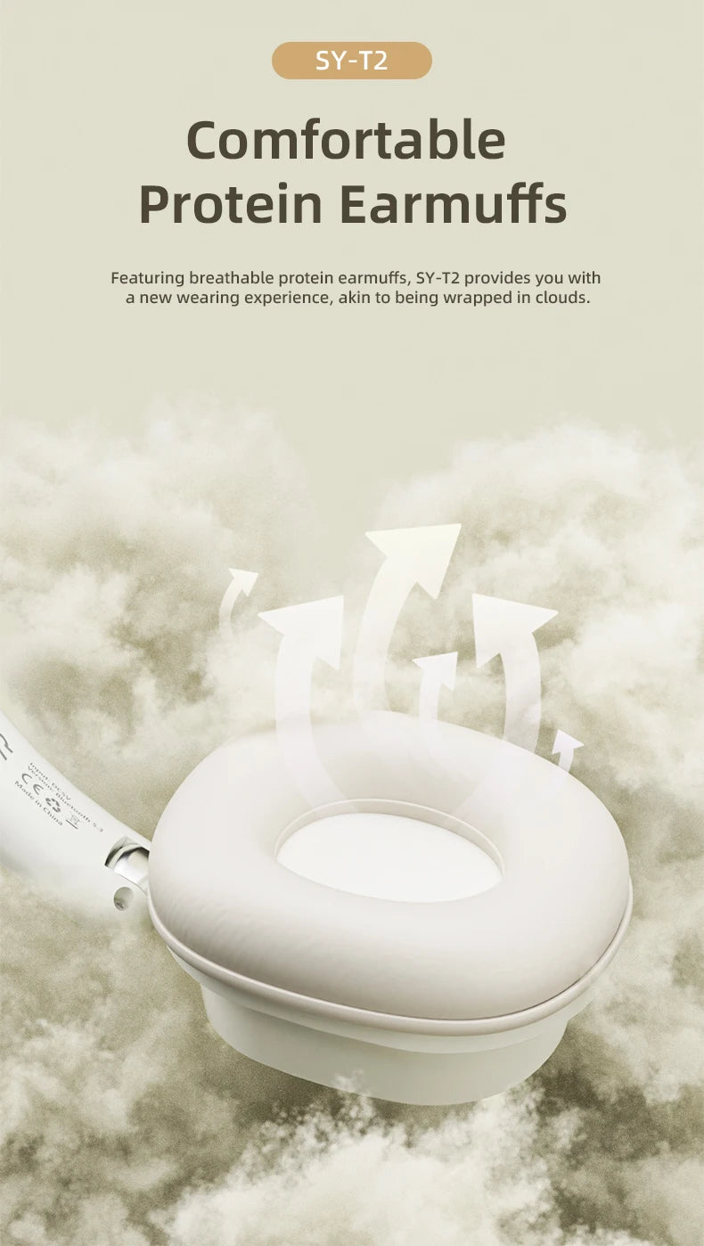 SY-T2 Bluetooth Headset – High-Quality Noise Reduction Wireless Headphones with Microphone for Gamers
