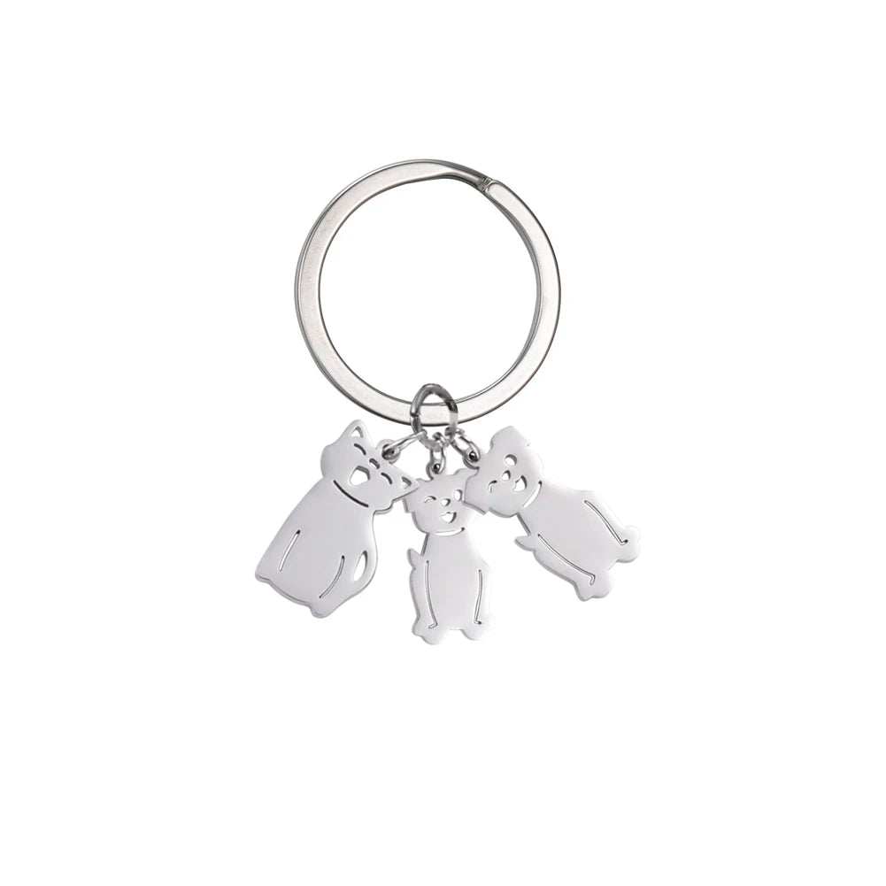 Personalized Kids & Family Keychain – Custom Name Key Chain for Mother’s Day, Couples, Boys, Girls, Pets, Mom, Dad, Baby Gift