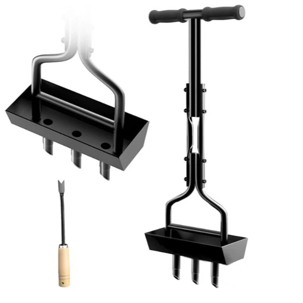 Manual Lawn Aerator Corer Tool - Plug Aerator with Cleaning Tool for Grass, Garden & Yard Care