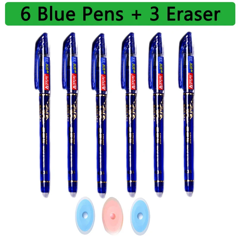 Kawaii Erasable Gel Pens 25-Piece Set - Cute School and Office Writing Pens for Notebooks and Stationery