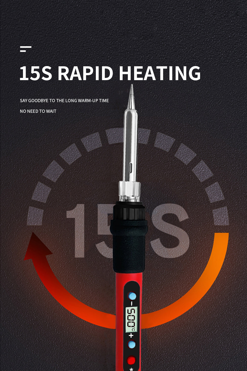 Digital 80W Soldering Iron Kit – Adjustable Temperature with LCD, Ceramic Heater & Soldering Tips