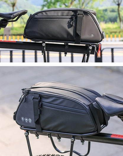 OFFBONDAGE Multifunctional Bicycle Saddlebag — Waterproof Reflective Top Tube Rack Bag, Handheld Large Capacity Adjustable Bike Bag