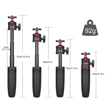 Ulanzi MT-08 Mini Tripod – White Foldable Monopod Mount with 1/4'' Universal Tripod for DSLR, Android & iPhone Smartphones