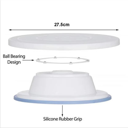 Cake Decorating Tools Kit – DIY Set with Rotating Turntable, Icing Smoother & Spatula