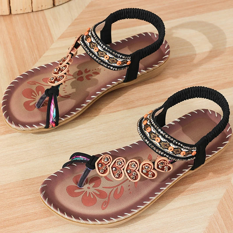 2025 Women’s Bohemia Sandals – Summer Flip Flops, Low Heel Beach Shoes & Casual Footwear