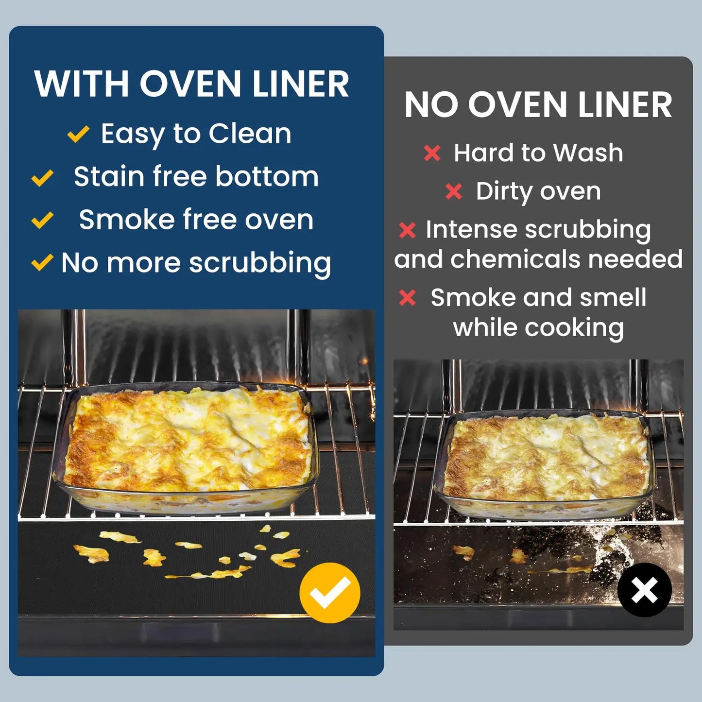 60x40cm Non-Stick BBQ Grill Mat - Heat Resistant Reusable Baking Sheet for Easy Cooking, Grilling & Outdoor Barbecue