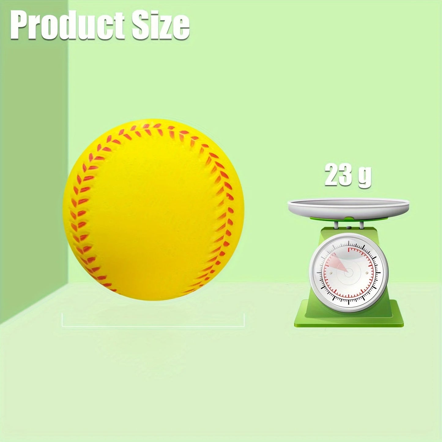 Unisex Lightweight Softball – Durable Elastic PU Foam Baseball for Indoor/Outdoor Training & Recreation