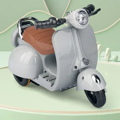 Mini Electric Retro Motorcycle Toy – Dazzling Spin for Labubu Dolls & Pets, Children’s Birthday Gift