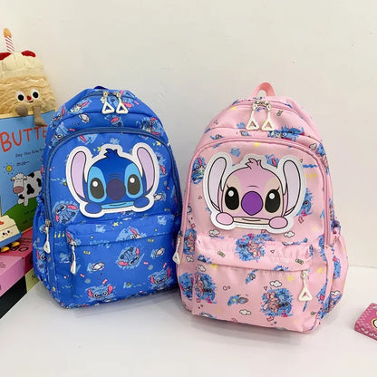 Stitch Print Student Backpack – Lightweight Daypack with Adjustable Straps for School & Daily Commute