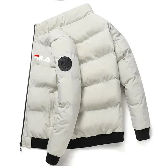 Men's Autumn Winter Short Jacket - Lightweight Cotton-Padded Stand Collar Zipper Coat for Outdoor Casual Wear