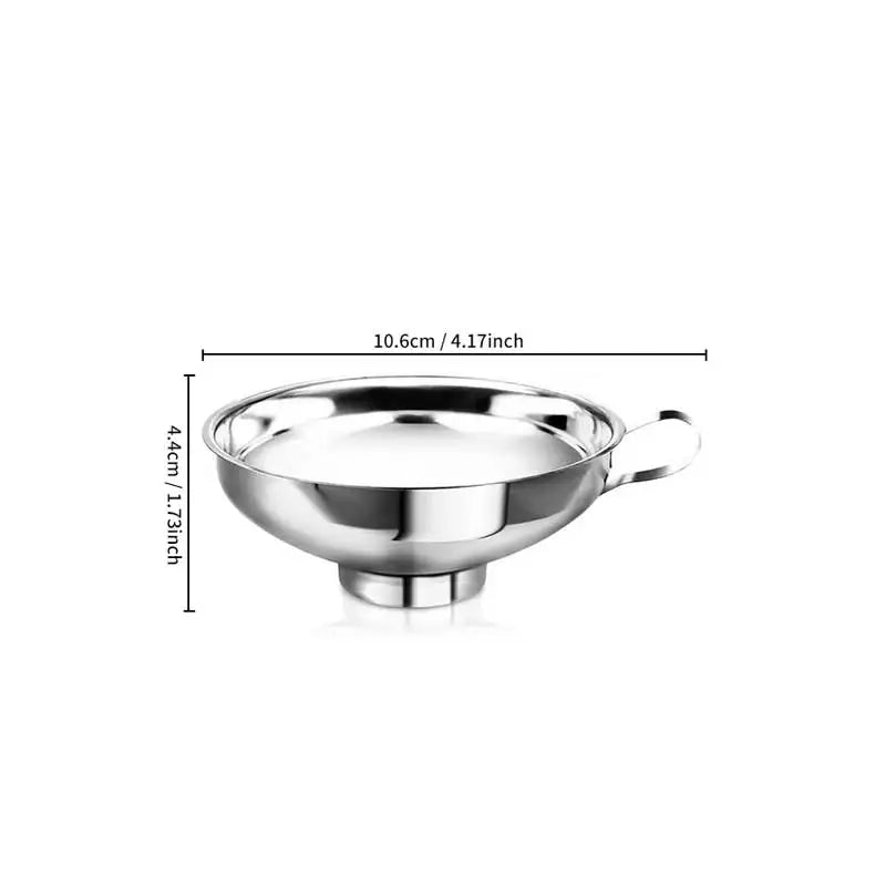 Stainless Steel Mason Jar Funnel - 1.49" & 2.12" Canning Funnel with Handle for Regular & Wide-Mouth Jars