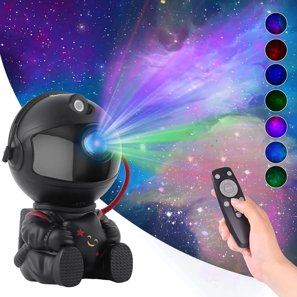 Astronaut Star Projector Galaxy Night Light - LED Starry Nebula Ceiling Lamp for Bedroom - Space Themed Home Decor, Ideal Kids Gift