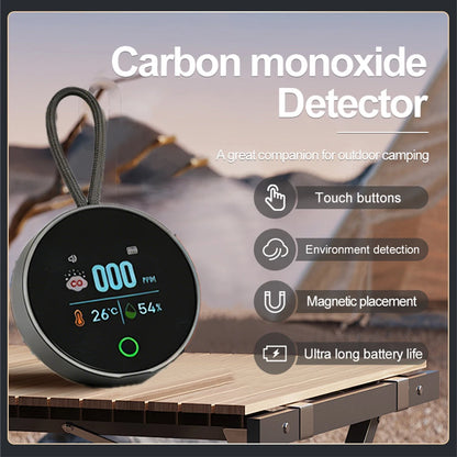 FMAi K5S 3-in-1 Carbon Monoxide Detector - Portable CO Monitor with Temperature & Humidity Sensor for Home, Car, RV & Travel