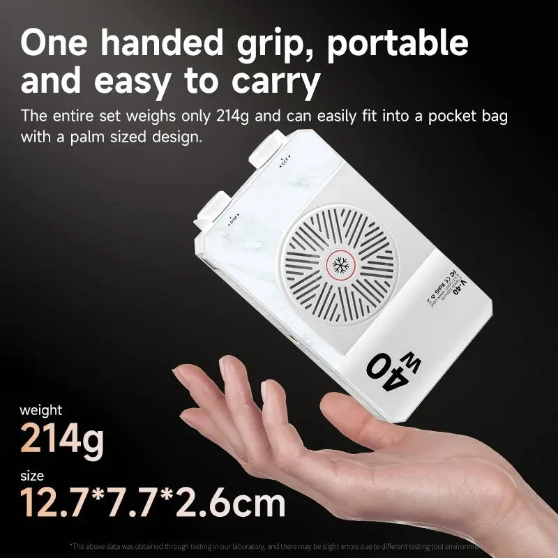 BOSHENG 40W LED Camera Light - 2500K–9000K Bi-Color Video Lamp with 4400mAh Battery and CCT Control