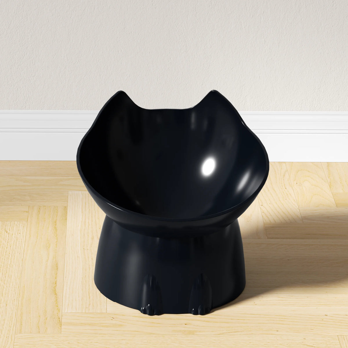 Elevated Cat Bowl - Anti-Tip Raised Pet Feeding Dish with Tilted Edge and Neck-Friendly Design