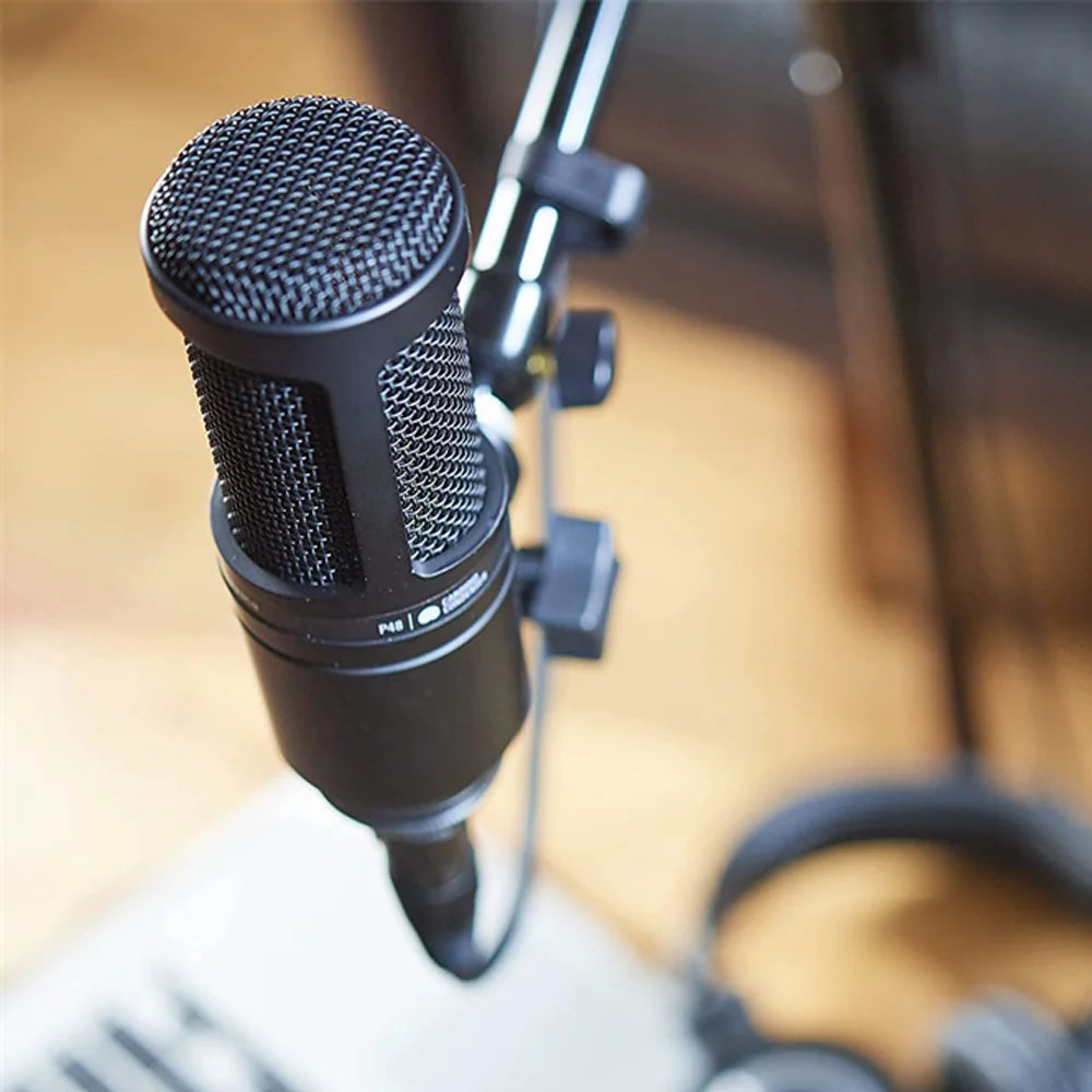 AT2020 Professional Cardioid Condenser Microphone - Wired for Vocal, Studio & Live Recording