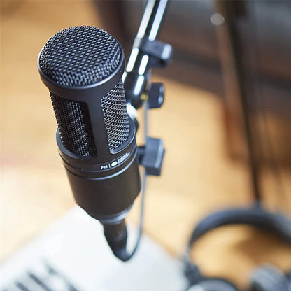AT2020 Professional Cardioid Condenser Microphone - Wired for Vocal, Studio & Live Recording