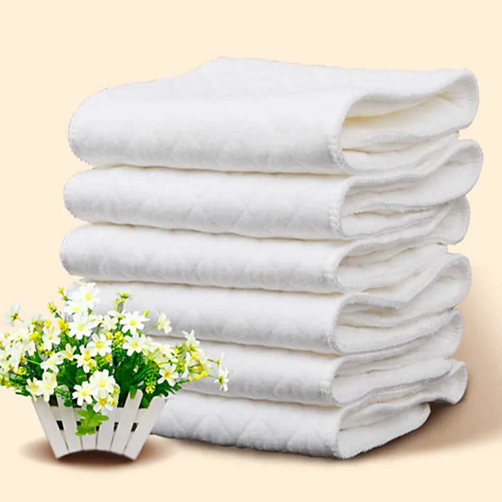 10pcs Cotton Baby Diapers – Washable & Reusable Folding Diaper Pads for Kids Changing