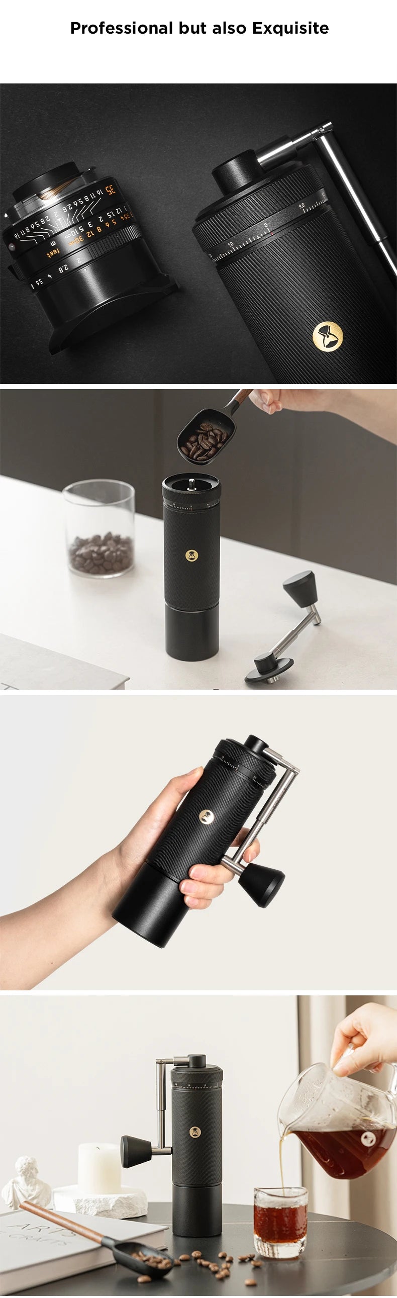 TIMEMORE Chestnut S3 Manual Coffee Grinder — Precision 0.015mm Adjustment Burr Mill for Espresso & Hand Grinding