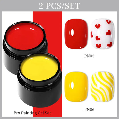 BORN PRETTY Spider Wire Gel Nail Polish 5ml - Flower Drawing & Creative Point-to-Line Nail Art Gel Varnish