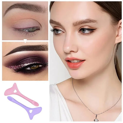 Multi-Functional Eyeliner Stencil - Wing Tips & Lipstick Aid, Reusable Silicone Makeup Tools
