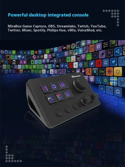 Mirabox N3 Streamdeck Keypad – Custom Macro Mini Keyboard with Screen & Knob Visual Desktop Console