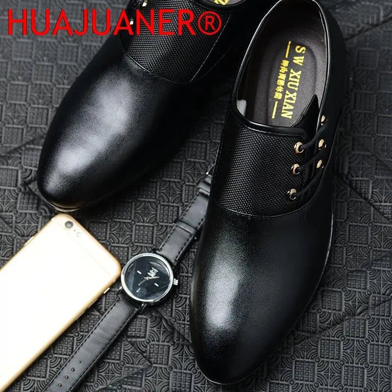 2026 Classic Men’s Leather Dress Shoes - Round Toe Oxford Business Casual Wedding Shoes, Formal Style Sizes 38-48