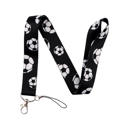 Soccer Ball Lanyard Credential Holder — Key, ID, USB Badge Neck Strap | Gym & Phone Accessories Gift