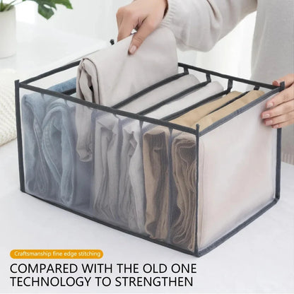 Jeans & Clothing Storage Box – Closet Organizer Drawer System for Pants, Cabinet, and Clothing Organization